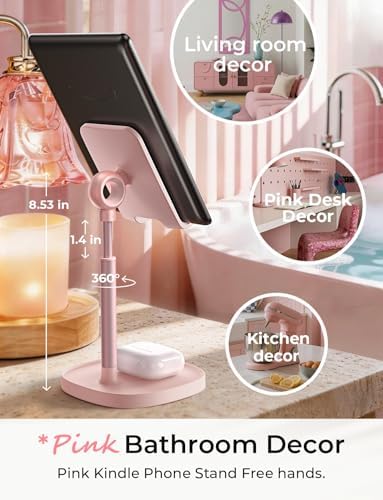 LISEN Desk Phone Stand Holder, Gifts for Teen Girls Women Room Decor