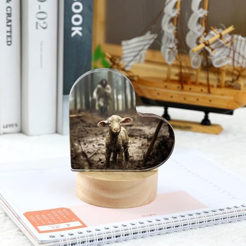 Christian Jesus and Lamb Decor,Spiritual Thank you Christian Gifts for