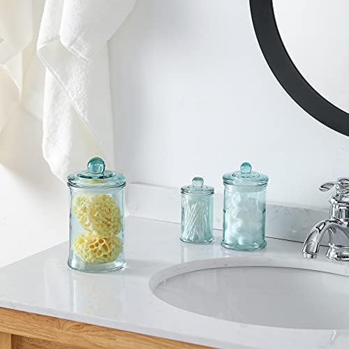 Glass Apothecary Jar | Bathroom Storage Organizer Canister