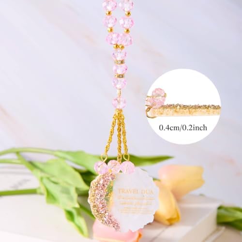 Ayatul Kursi for Car - Islamic Car Hanging, Pink Gold Islamic Travel