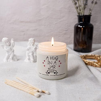 A Hug in a Jar - Lavender Scented Candles: Love & Thinking of You