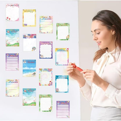 Yeaqee 12 Sets Back to School Teacher Gifts Bulk Teacher Notepads and