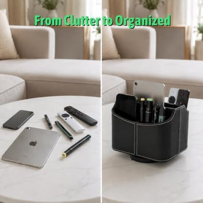 Remote Control Holder, Spinning Desk Organizer, Nightstand Bedside