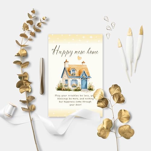 New Home Card, Housewarming Greeting for Women Men, Happy New Home