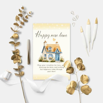 New Home Card, Housewarming Greeting for Women Men, Happy New Home