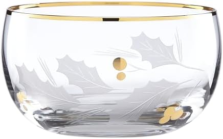 Lenox Holiday Gold Glass Christmas Decorative Bowl