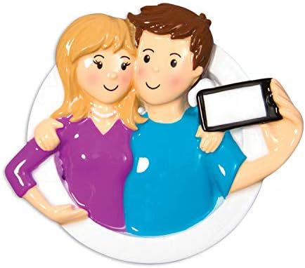 Personalized Our First Christmas Ornament 2026, Selfie Couple Taking