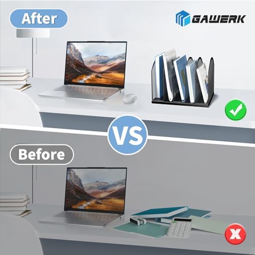 Gawerk 5-Section Vertical Desktop Organizer, 5-Section Mesh File