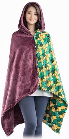 Hooded Wearable Blanket Hoodie Cosplay Cloak Shawl Wrap Nap