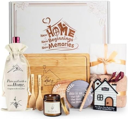 House Warming Gifts New Home, 11 Pcs Housewarming Gift Ideas Basket