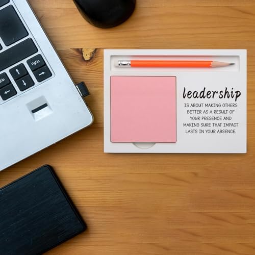 Leadership Appreciation Gift Desk Organizer with “Presence and Impact”
