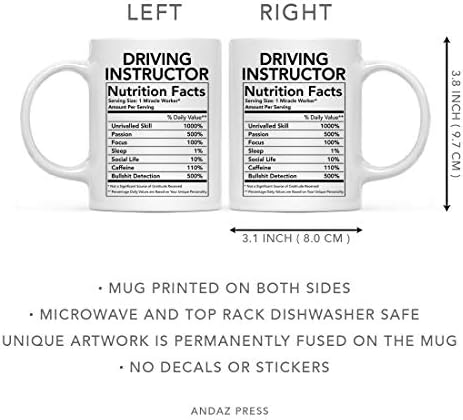 Andaz Press Funny 11oz. Ceramic Coffee Tea Mug Thank You Gift, Driving
