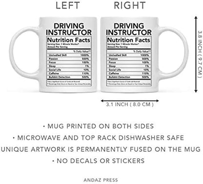 Andaz Press Funny 11oz. Ceramic Coffee Tea Mug Thank You Gift, Driving