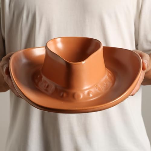 Chip and Dip Serving Set Bowl Cowboy Hat Chips and Salsa Serving Dish