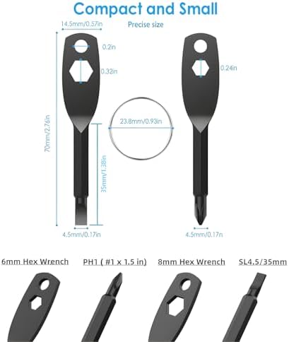 Christmas Stocking Stuffers for Men, 4-in-1 EDC Keychain Screwdriver