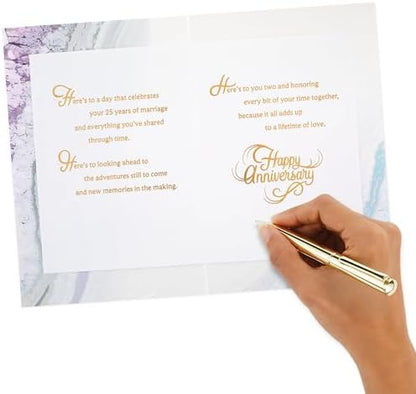 Hallmark 25th Anniversary Card for Couple (Here's to You Two)