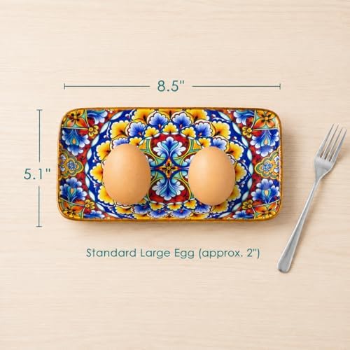 vancasso Simi 6-Piece Rectangular Ceramic Plates Set, 8.5" x 5.1"