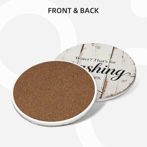 Coasters Set of 6, Ceramic Coasters with Holder Round Absorbent Drink