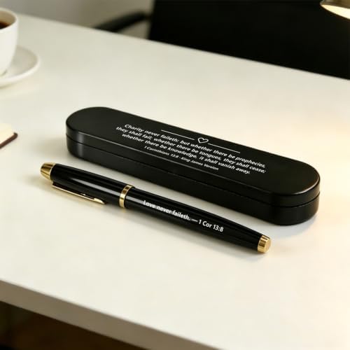 BAZLJY 1 Corinthians 13:8 Charity Never Faileth Anniversary Pen Gift