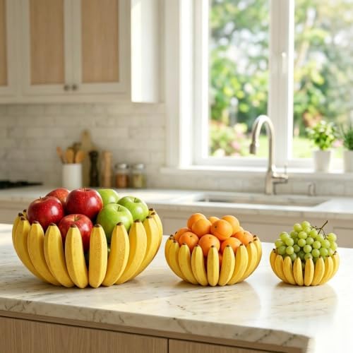 Banana Fruit Bowl, Banana Bowl, Cute Kitchen Counter Decor Basket For