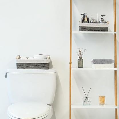 Mkono Woven Storage Basket Wicker Baskets for Organizing Toilet Paper