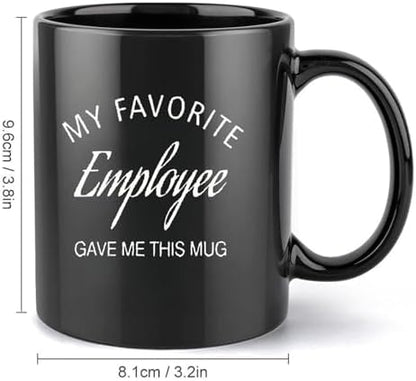 Mecai Funny Boss Coffee Mug For Men, Black