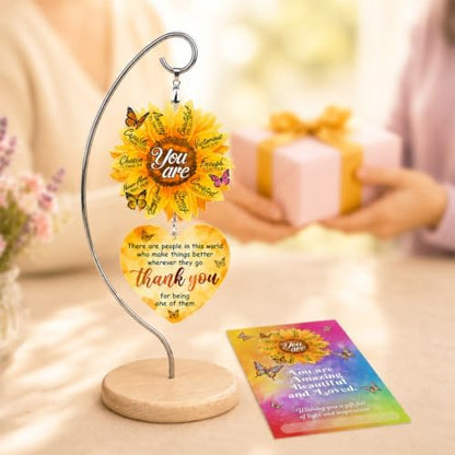 Sunflower Gifts for Women - Christian Inspirational Desk Decor, You
