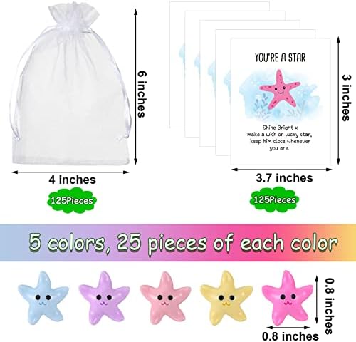Wettarn 125 Sets Bulk Employee Appreciation Gifts Bulk, Resin Starfish