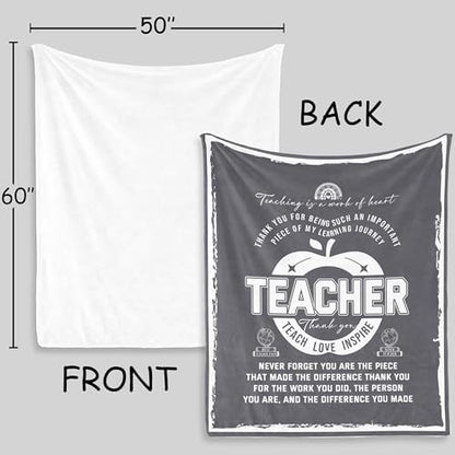 Teacher Gifts Blanket Throw 60”×50” Appreciation Gifts for Women Men