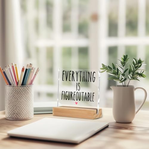 Inspirational Desk Decor, Motivational Desk Decorative Clear Acrylic