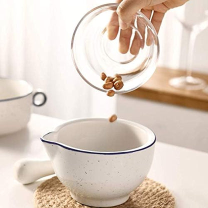Mortar Pestle Set Pestle and Mortar Set Ceramics Pestle & Mortar Set