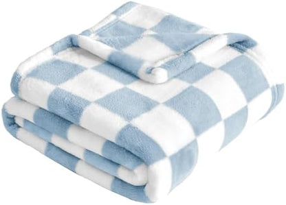 Yurhap Checkered Baby Blanket Fleece Baby Blankets for Boys, Ultra