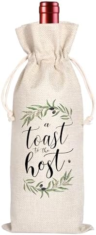 A Toast For the Host Wine Bag, Housewarming, Party Decor, Bridal
