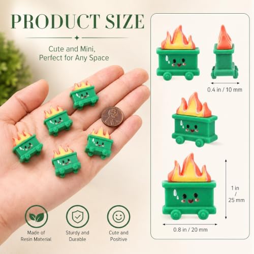 Arrowbash 20 Set Mini Resin Dumpster Figurine Gift Desk Accessory