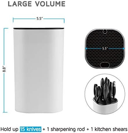 Universal Knife Block for Kitchen, WELLSTAR Knife Holder without