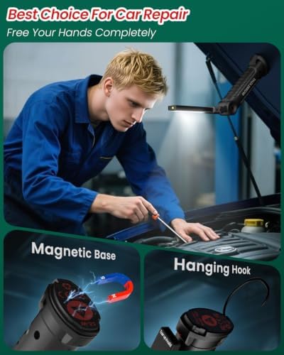 Coquimbo 2 Pack Rechargeable Work Light, Christmas Dad Gifts for Men