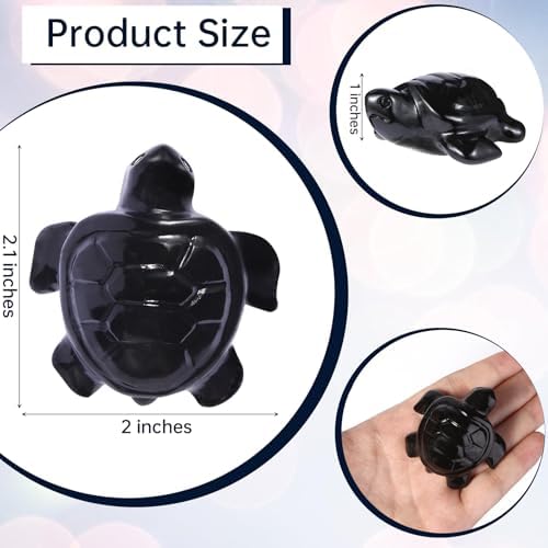 Crystal Turtle Travel Gifts for Women, 2.1" Hand Carved Sea Turtle