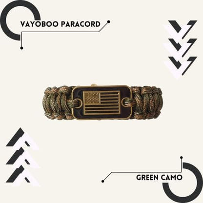 VAYOBOO Paracord Bracelet - Tactical Survival Bracelet for Men with