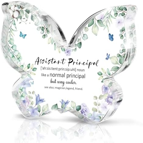 Assistant Principal Appreciation Gift, Thank You Butterfly Acrylic