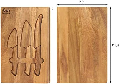 Cangshan 1027327 3-Piece Olive Wood Cheese Knife Set with Acacia