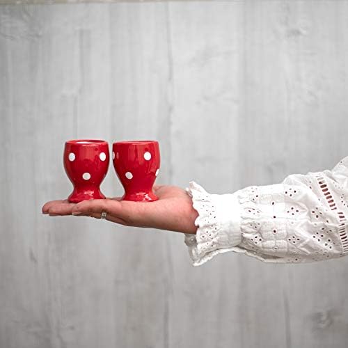 City to Cottage Ceramic Egg Cup Holder Set of 2, Soft Boiled Egg Cups