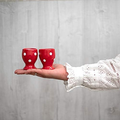 City to Cottage Ceramic Egg Cup Holder Set of 2, Soft Boiled Egg Cups