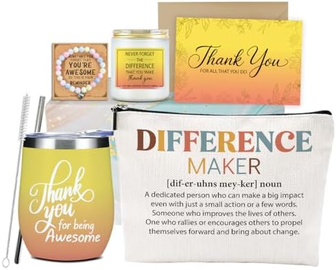 Difference Maker Gift, Thank You Gifts for Women Teacher Nurse Boss