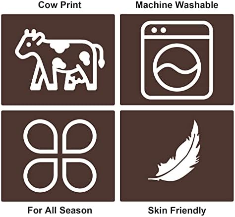 Soft Cow Print Blanket, Ultra Cozy Cow Throw Blanket for Couch Bed and
