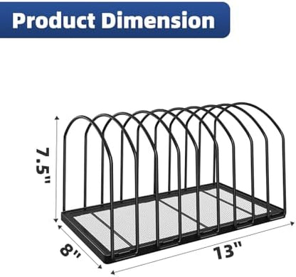 Simple Trending Desk File Sorter Organizer, 9 Section File Rack, Black