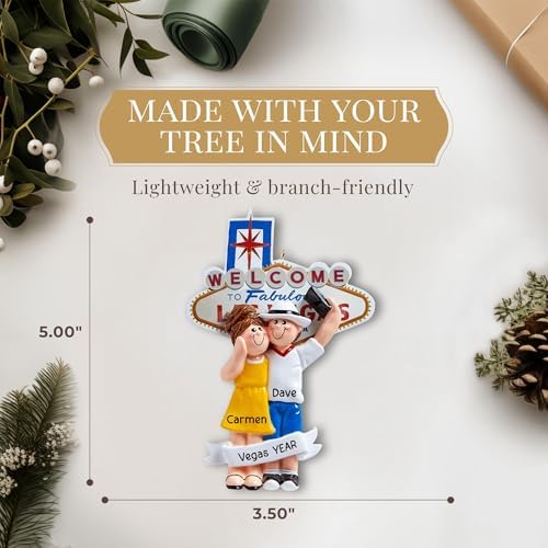 Personalized Las Vegas Ornament 2026 for Honeymooners, Vacation