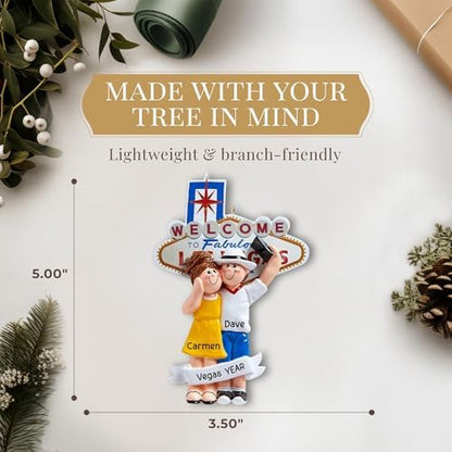 Personalized Las Vegas Ornament 2026 for Honeymooners, Vacation
