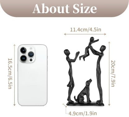 Sziqiqi Anniversary Wedding Gifts for Couple: Iron Family & Dog