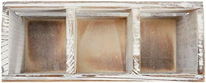 Juvale Farmhouse Decor 3-Compartment Pencil Holder & Desk Organizer