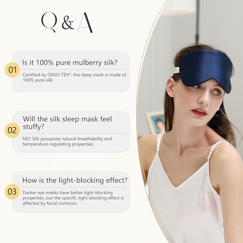 ZIMASILK Adjustable 100% Mulberry Silk Sleep Mask